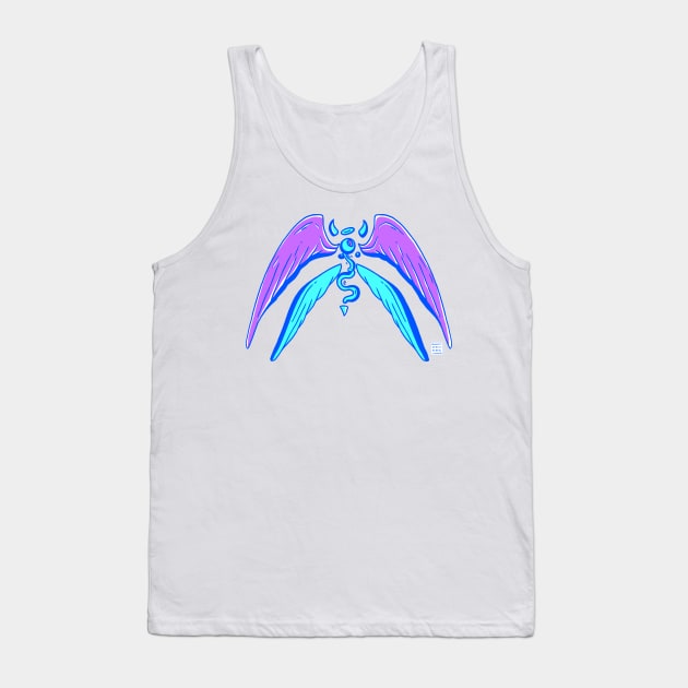 Blue Angel Eye Tank Top by kenallouis